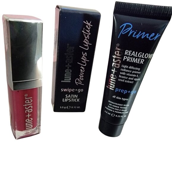 Lune + Aster Fabulous in Five Makeup Set in Bordeaux Bag New in Box Create - Picture 6 of 15